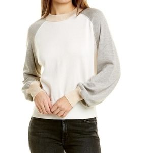 NWT Monrow color block mock neck sweater